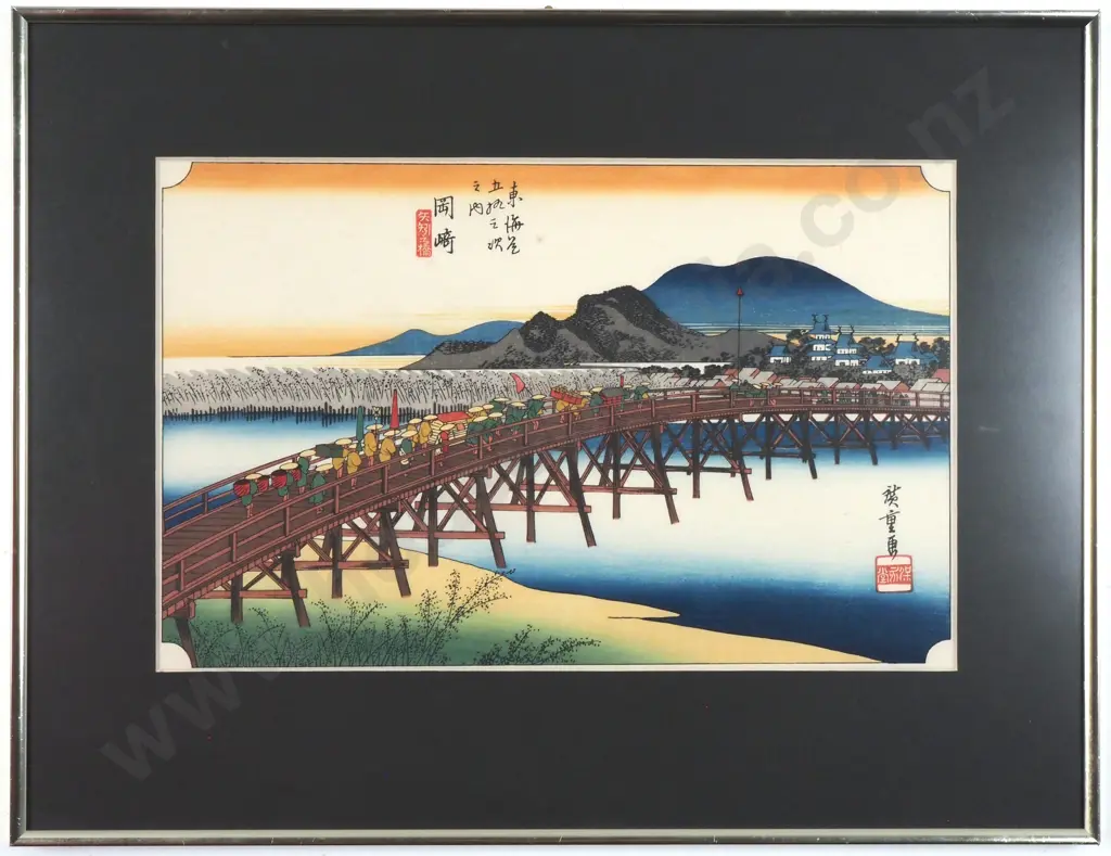 Utagawa Hiroshige, Ozakaki, 39th Station Of The Tokaido Road From The Series "The Fifty Three Stations Of The Tokaido", Image 1++