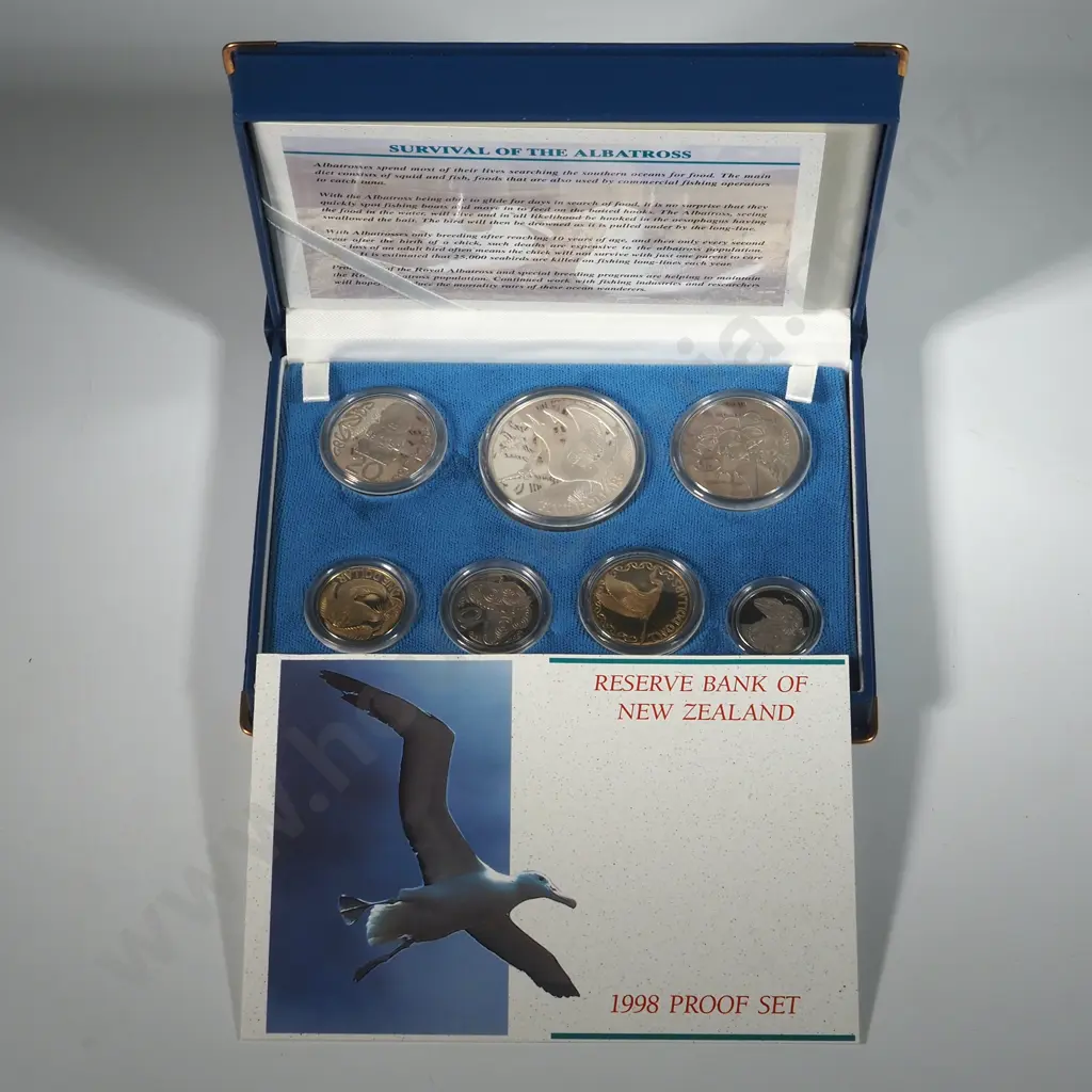 1998 New Zealand Proof Coin Set  Image 1++