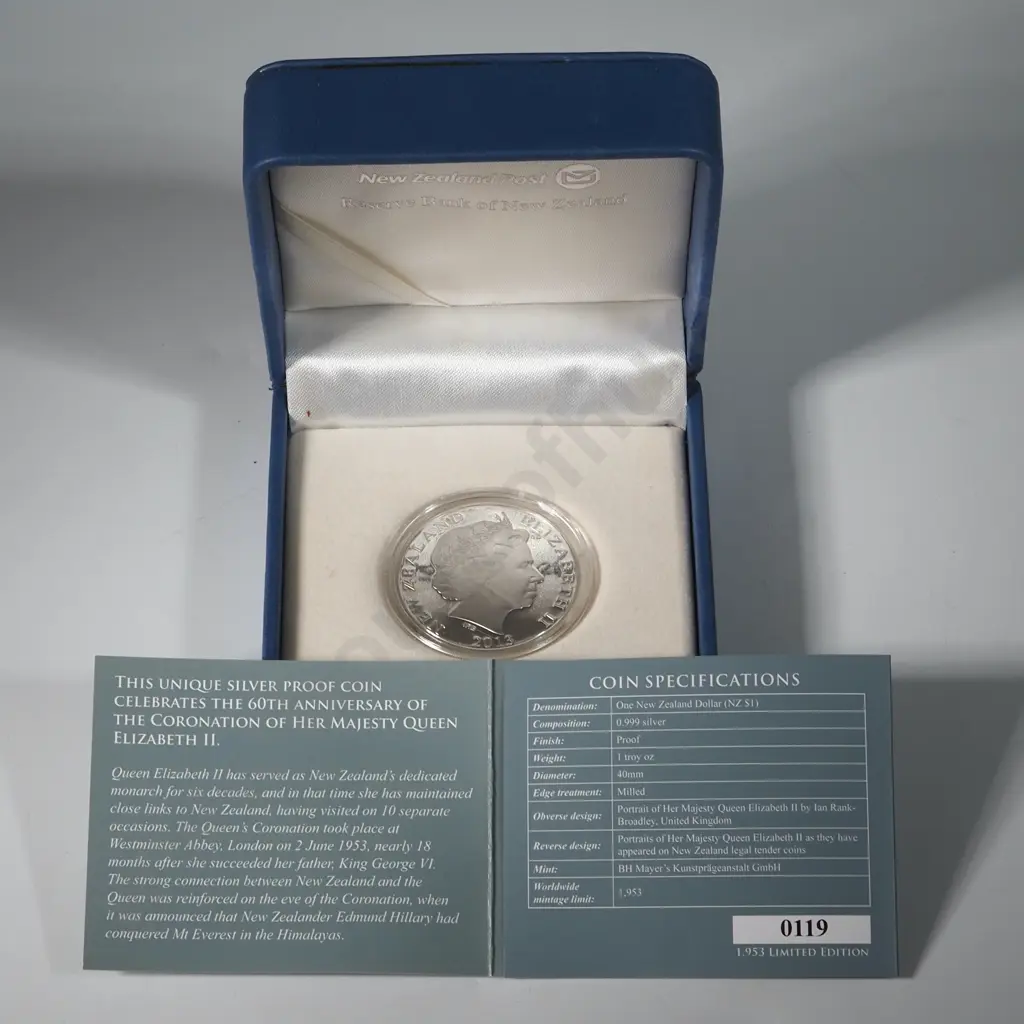 2013 60th Coronation Anniversary 1 Ounce Silver Coin Image 1++