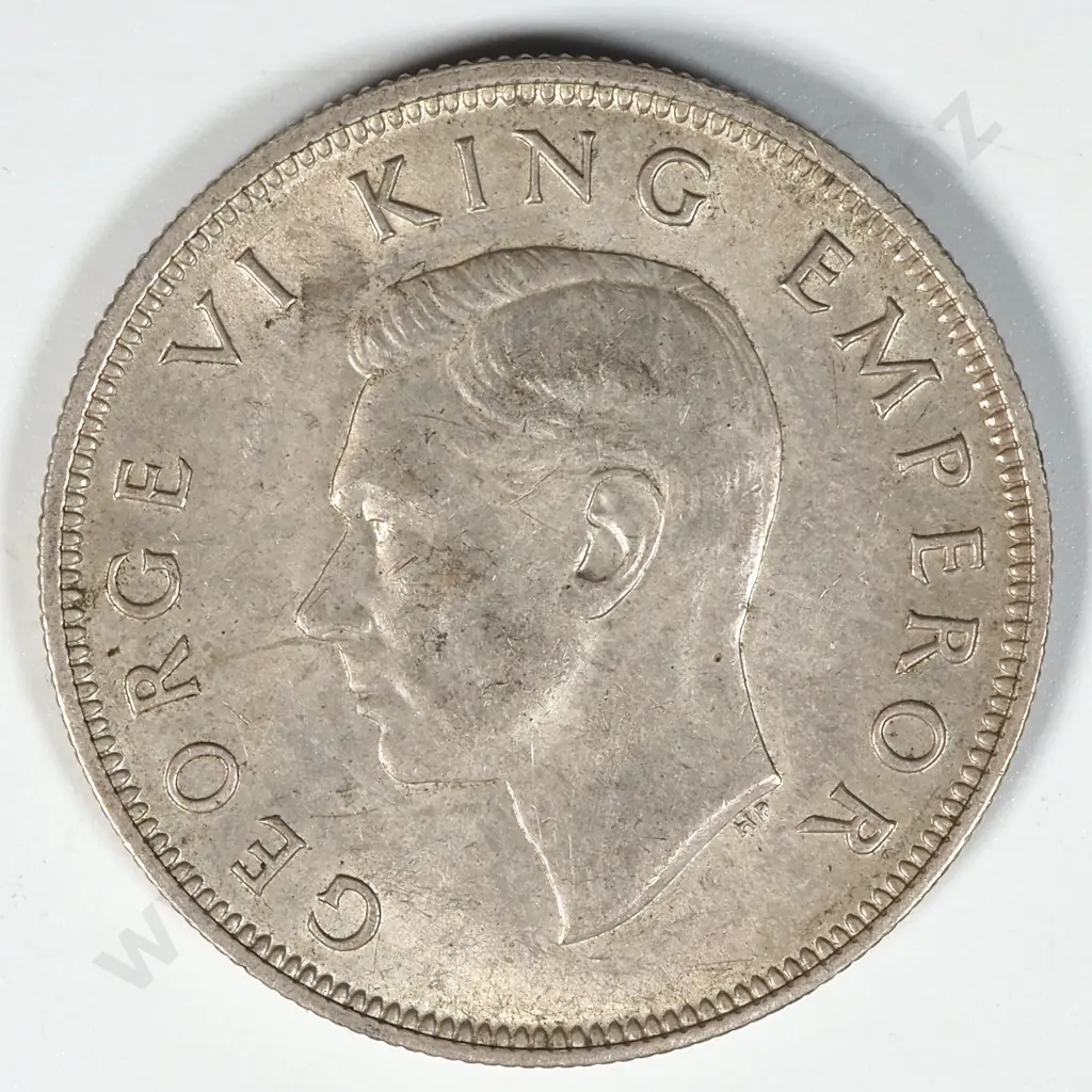 1940 New Zealand Half Crown - Waitangi  Image 1++
