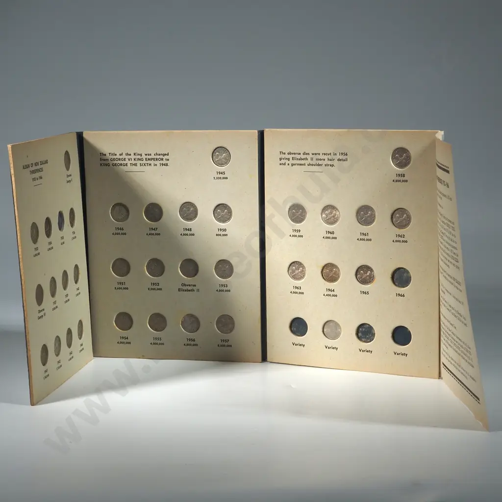 New Zealand Bertrand Threepence Album - No 1935  Image 1++