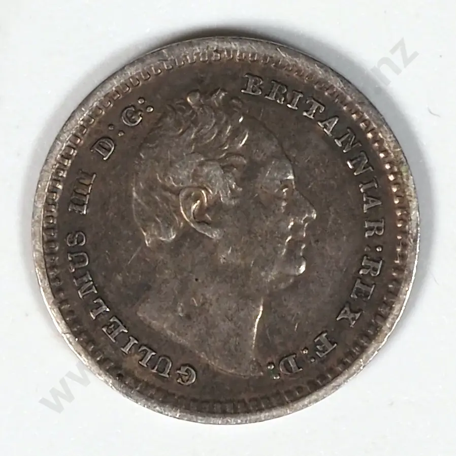 1834 United Kingdom 1 1/2 Pence Silver Coin  Image 1++
