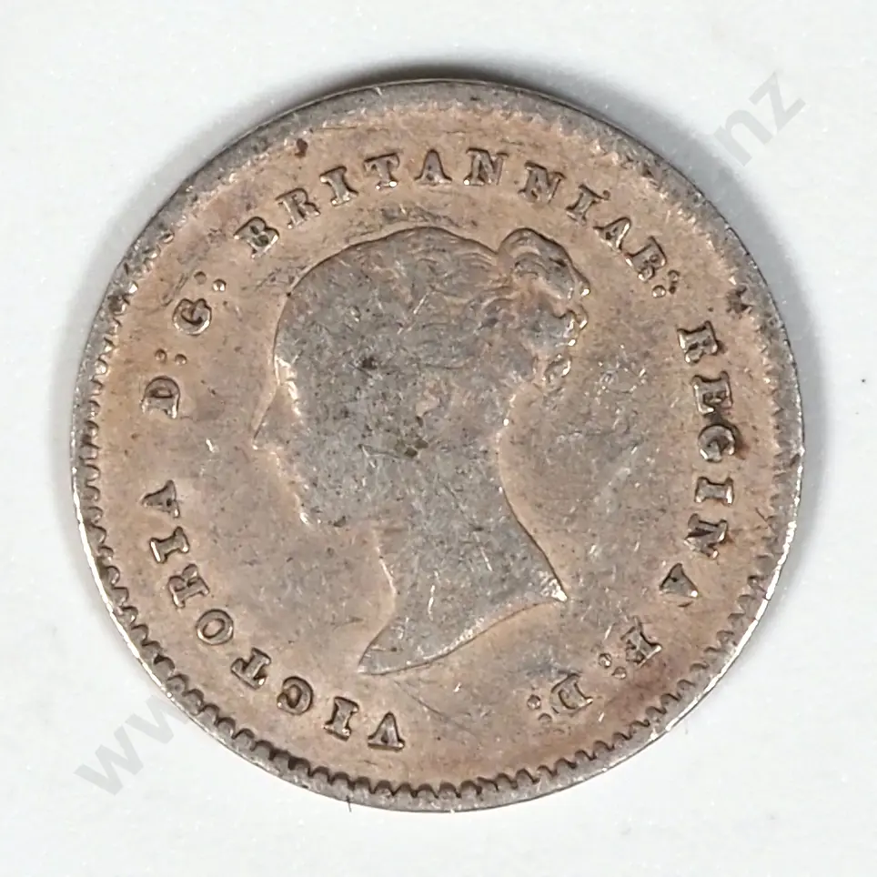 1838 United Kingdom Two Pence Silver Coin  Image 1++