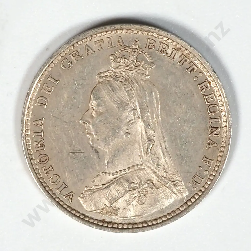 1889 Untied Kingdom Threepence - Victoria Jubilee Head  Image 1++