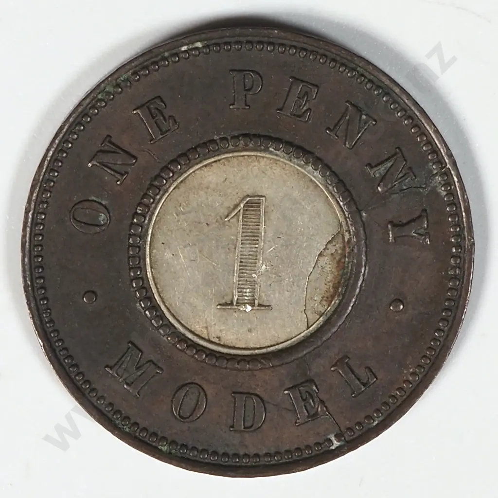 United Kingdom One Penny Bimetal Model Coin Image 1++