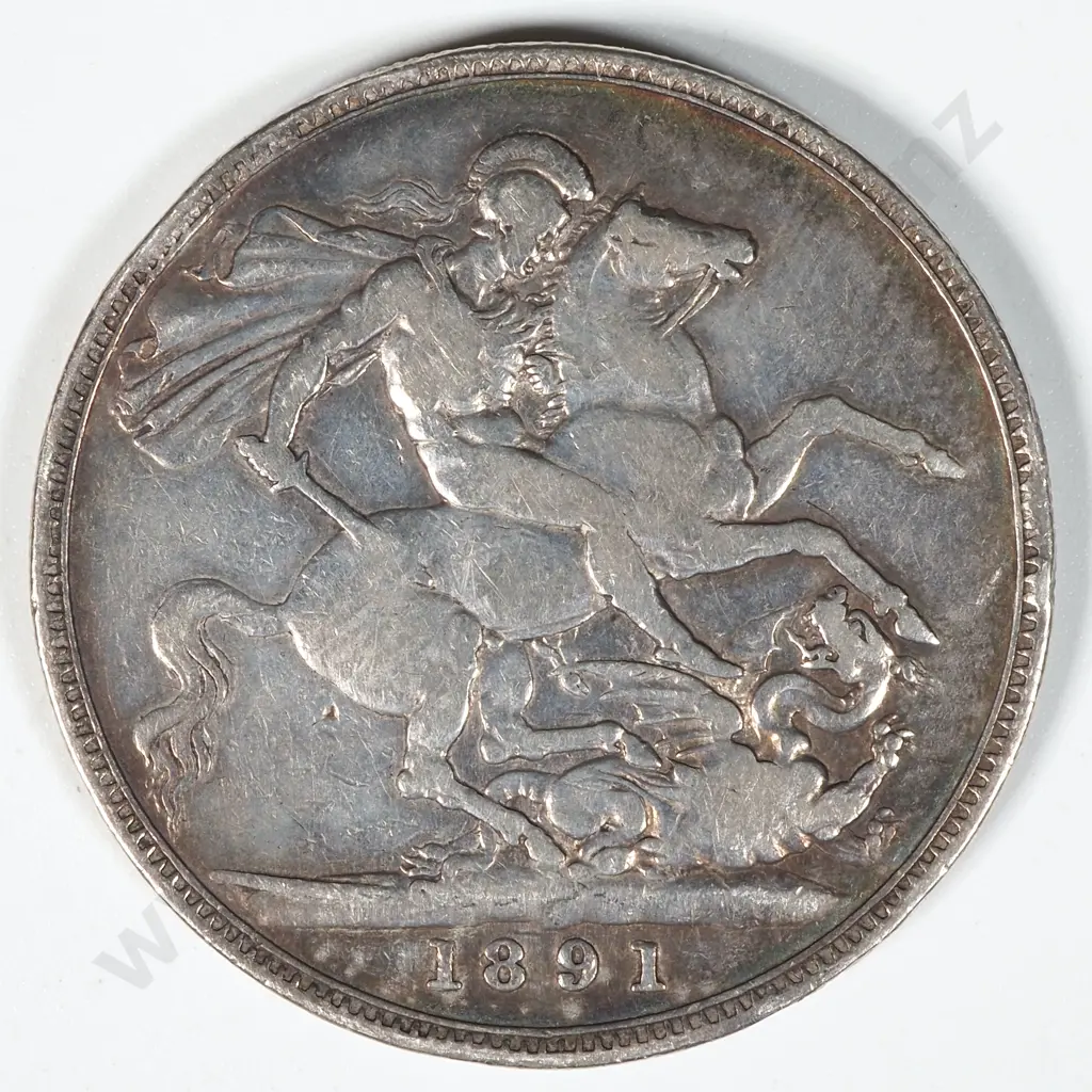 1891 United Kingdom Silver Crown  Image 1++
