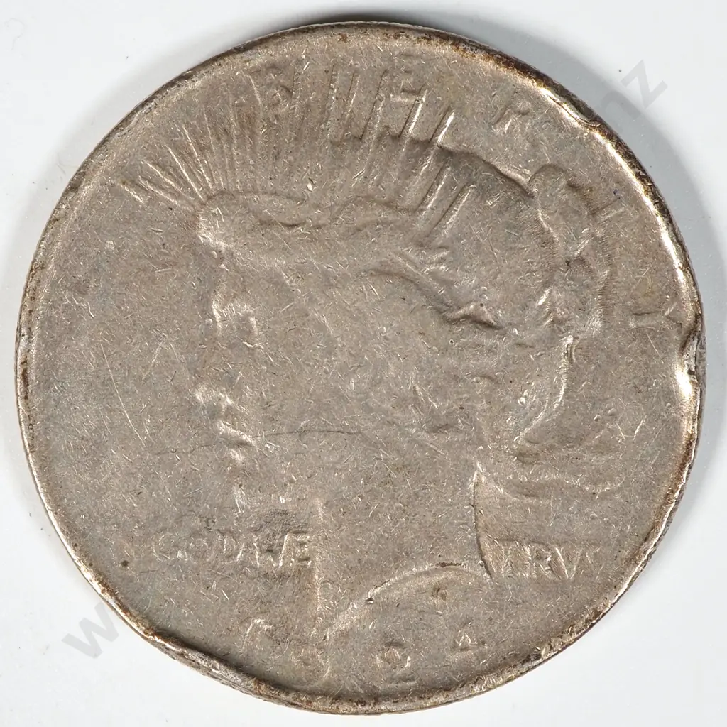 1924 United States of America Liberty One Dollar Coin (Poor Condition) Image 1++