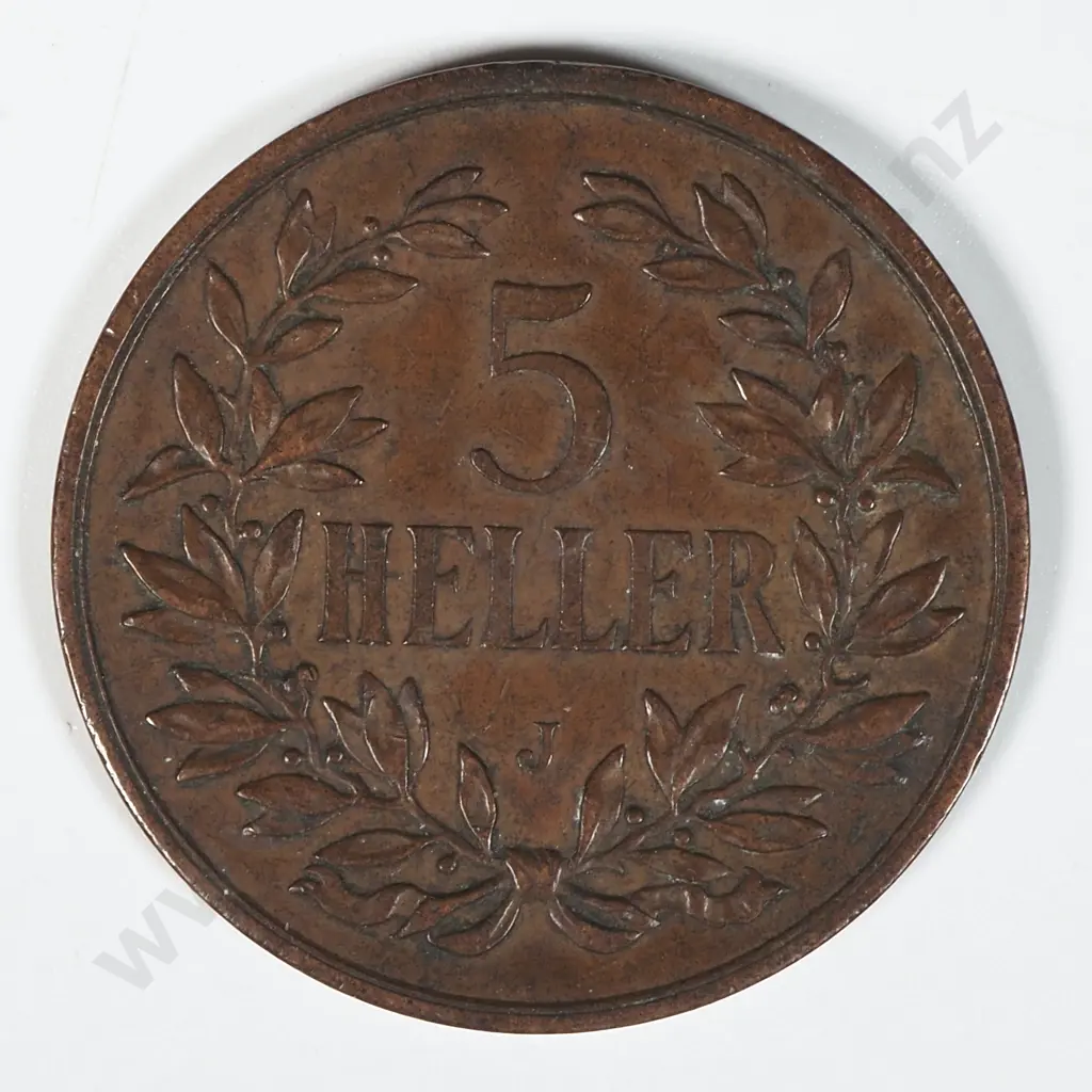 1908 German East Africa 5 Hellow - Large Bronze Coin  Image 1++