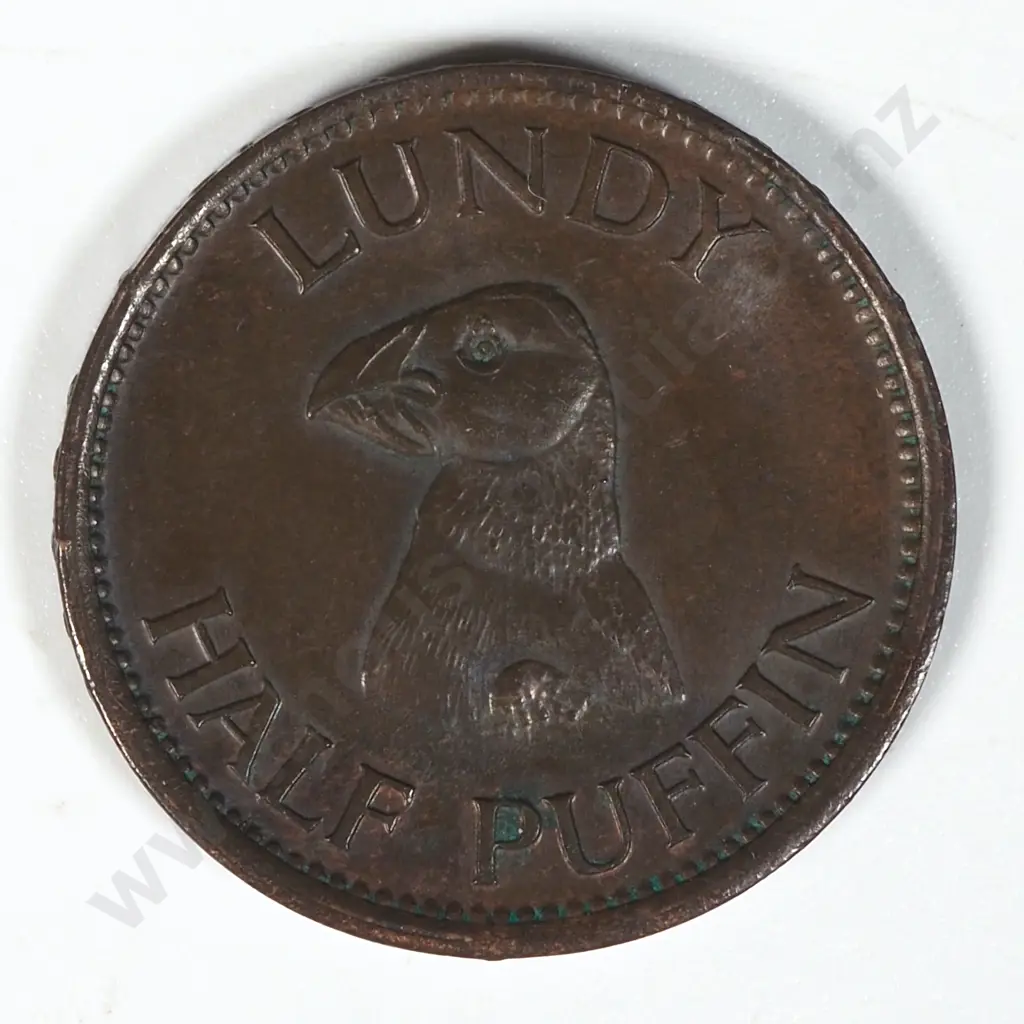 1929 United Kingdom / Lundy Half Puffin - Private Issue  Image 1++