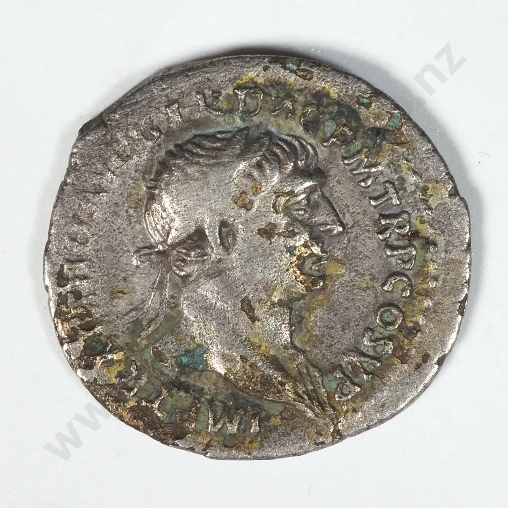 Roman Empire Trajan, 98,117 AD Denarius  Image 1++