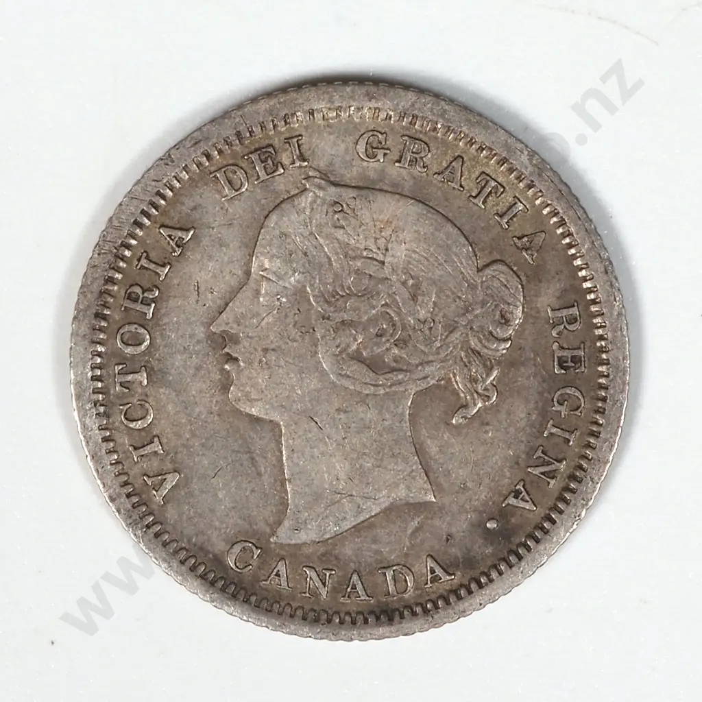 1858 Canada Five Cent Coin Image 1++