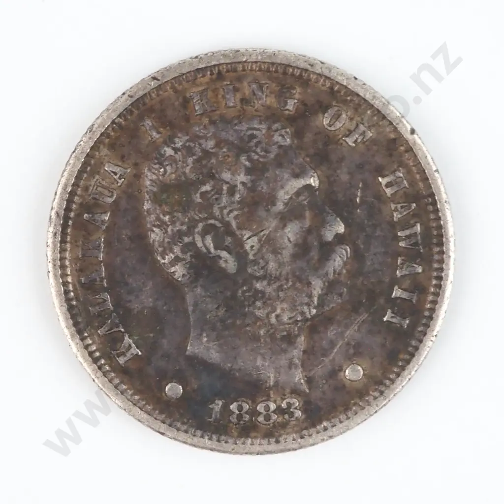 1883 Hawaii One Dime Coin - Better Grade  Image 1++