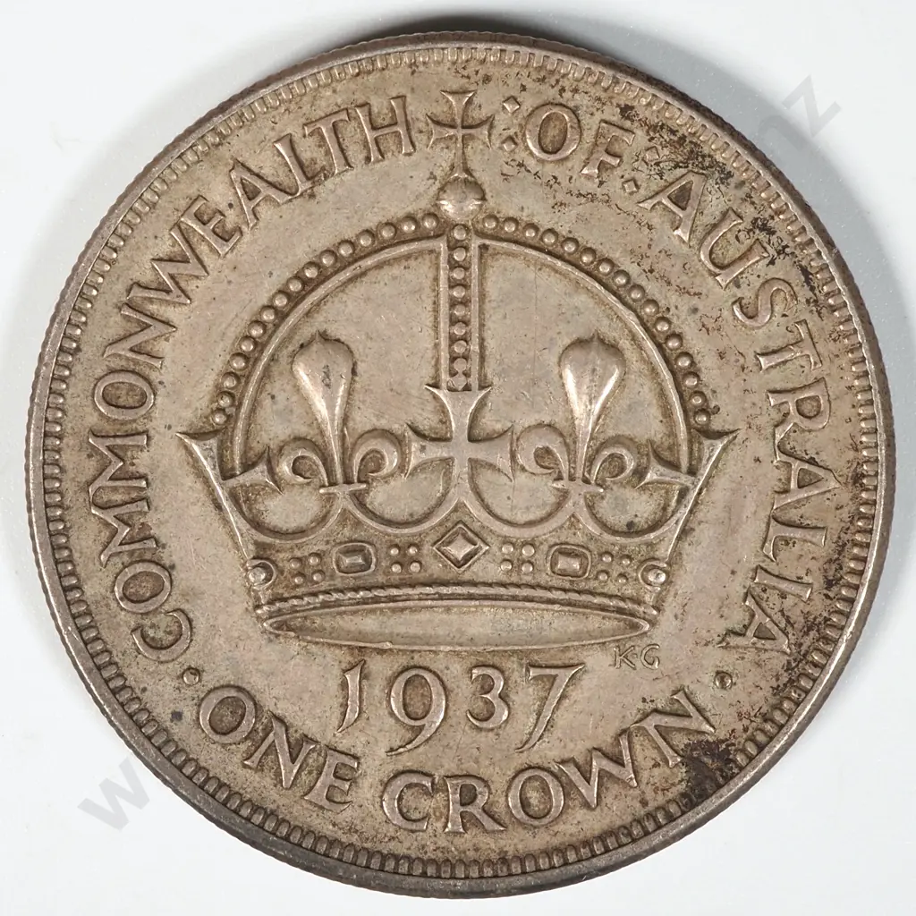 1937 Australia Silver Crown  Image 1++
