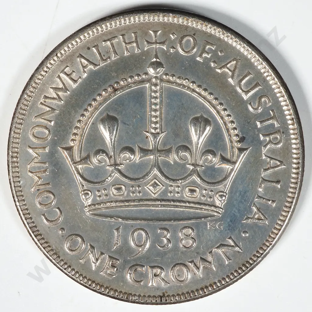 1938 Australia Silver Crown  Image 1++