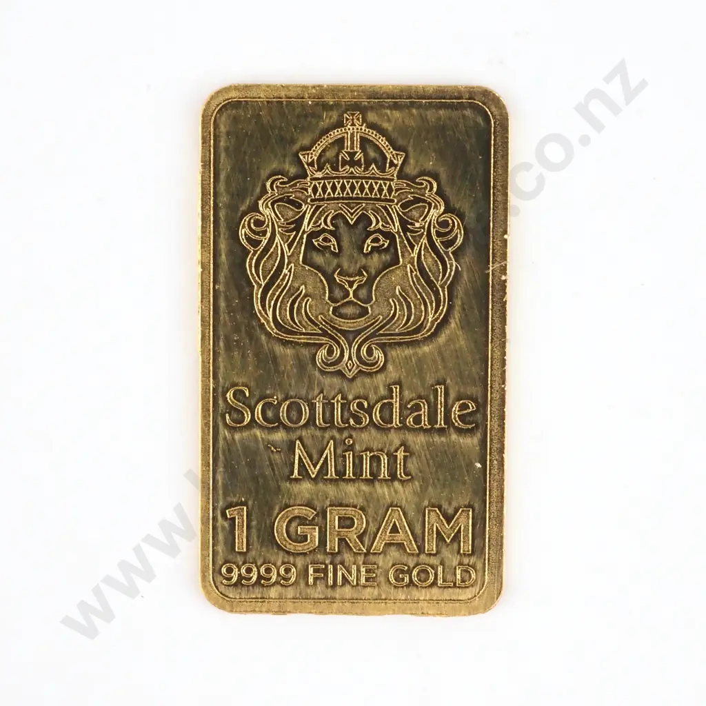 Scottsdale 1 Gram Pure Gold Bar  Image 1++