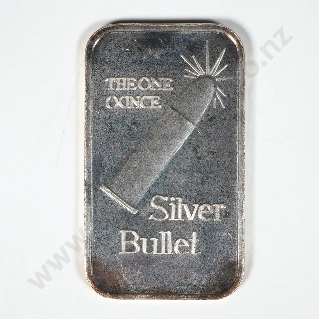 Silver Bullet One Ounce Silver Bar  Image 1++