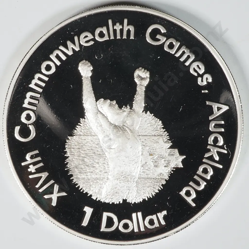 1989 New Zealand Silver Proof Dollar - Uncased  Image 1++