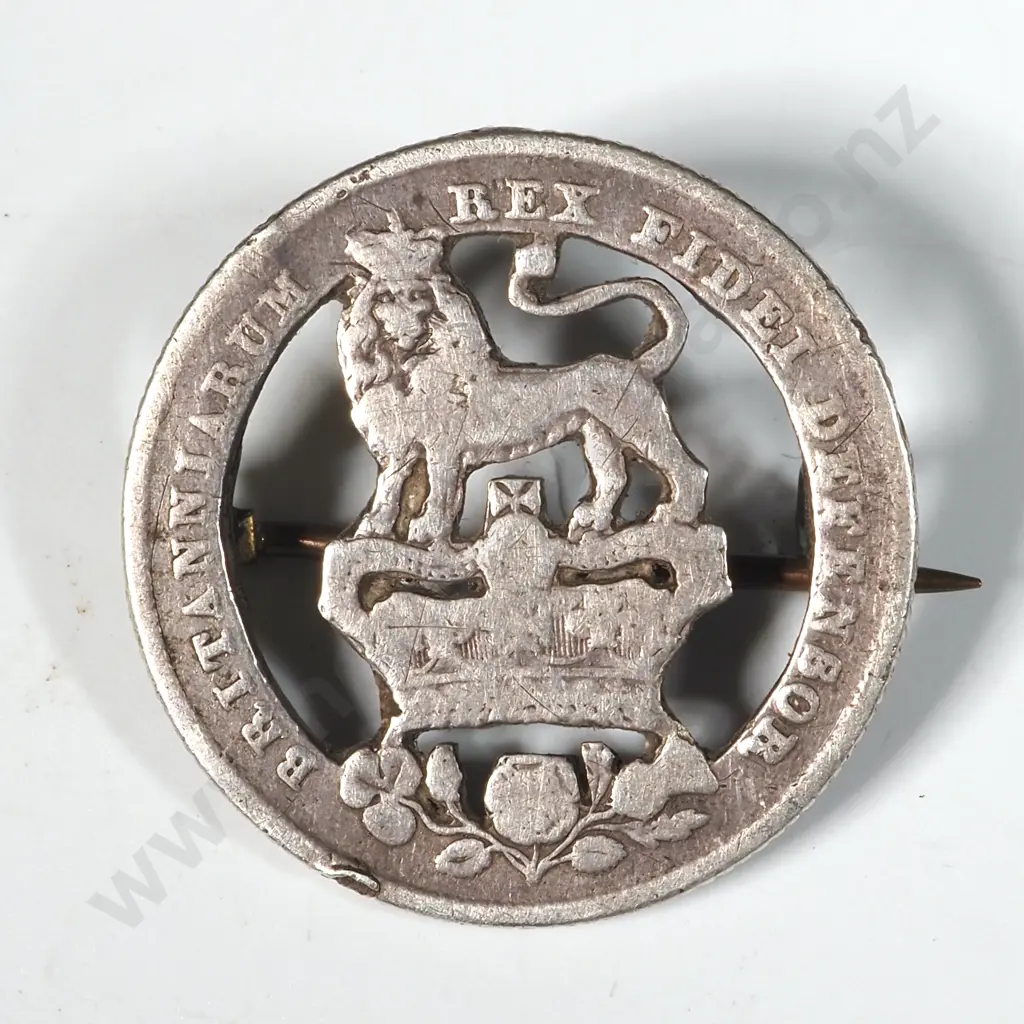 1826 Shilling Cutout Brooch  Image 1++