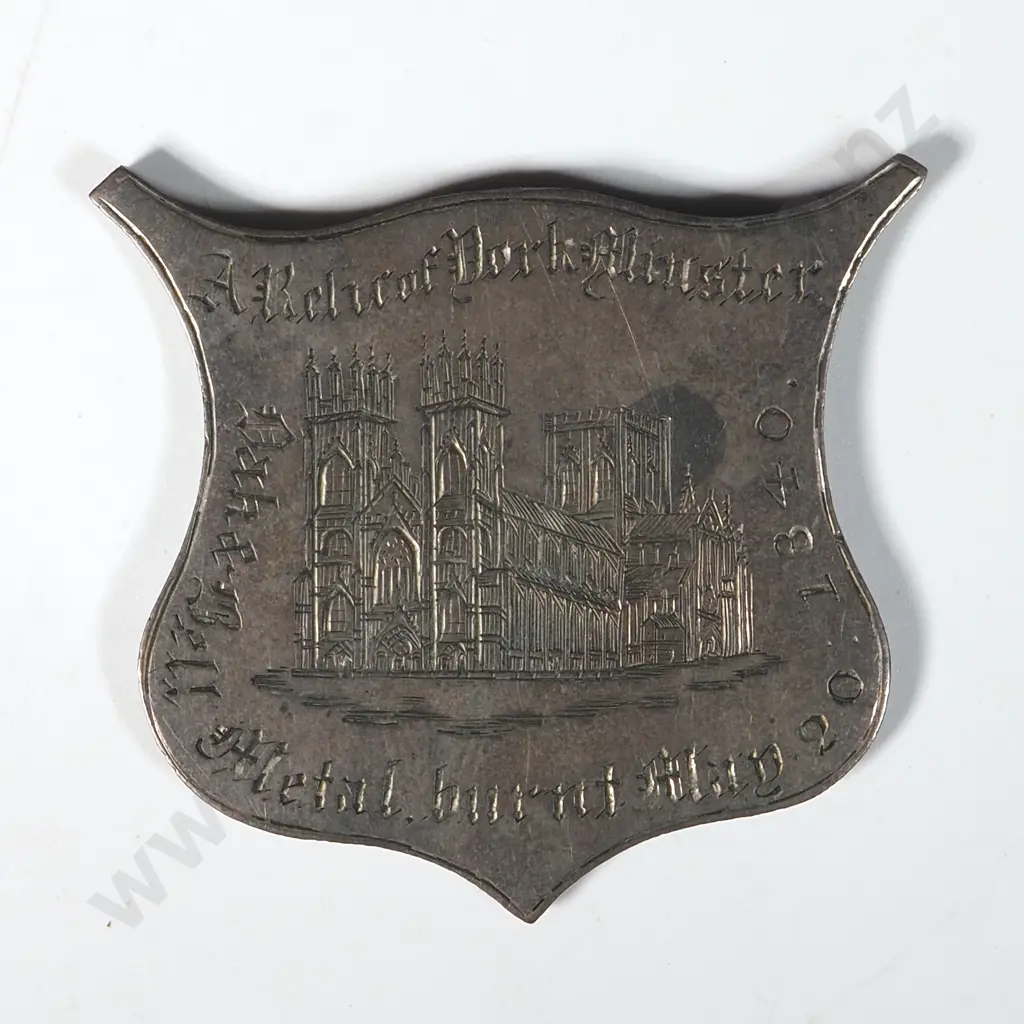 A Relic of Yorkminster 1840 Commemorative Shield  Image 1++