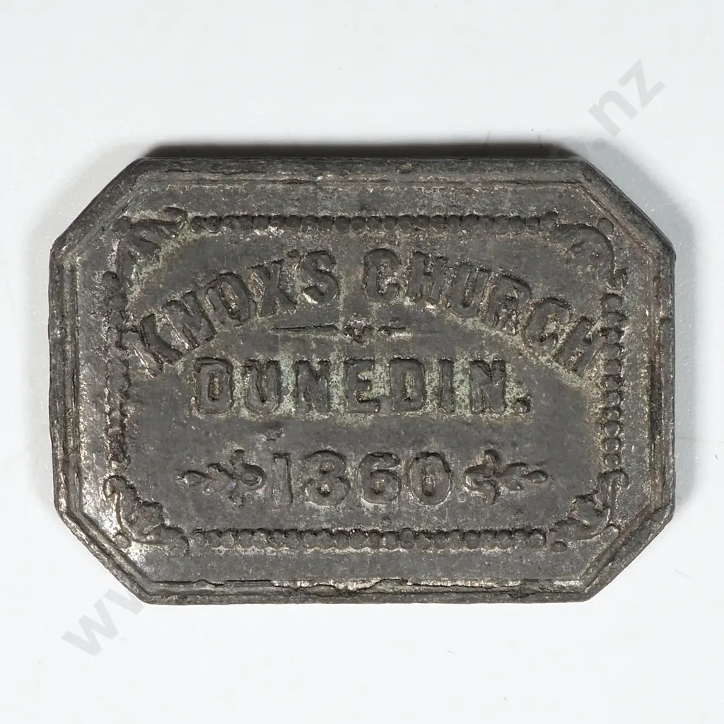 1860 Knoxs Chruch Dunedin Token  Image 1++