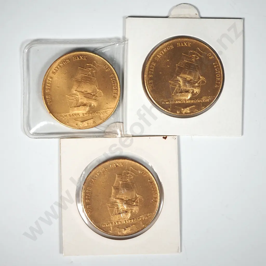 Three 1970 States Savings Bank of Victoria Tokens  Image 1++