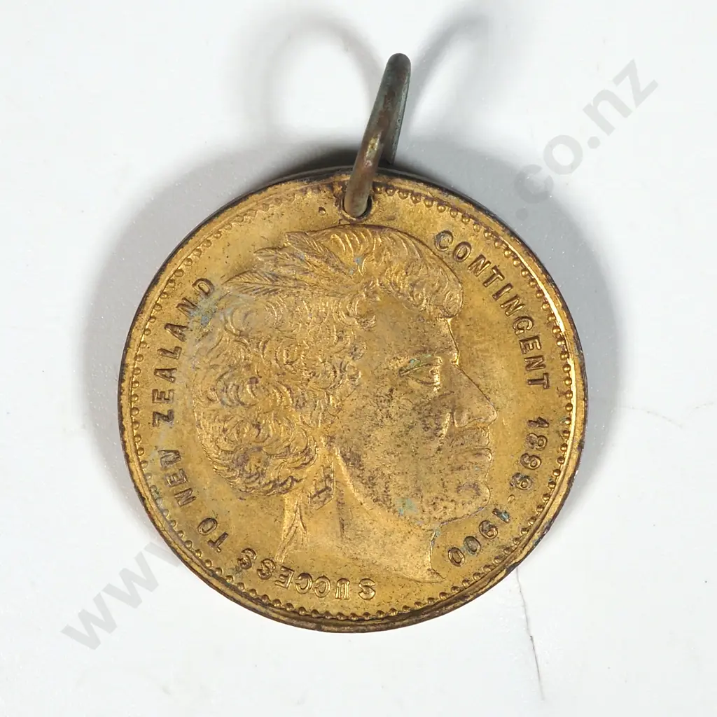 1899-1900 NZ Transvaal War Maori Head - Almost Full Gilt  Image 1++