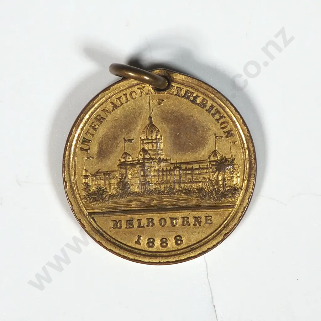 Melbourne 1888 International Exhibition Gilt Medal Image 1++
