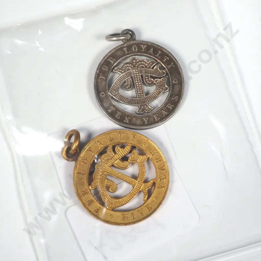 Five & Ten Years Commercial Travellers  Club Fob - 10 Years in Sterling Silver  Image 1++