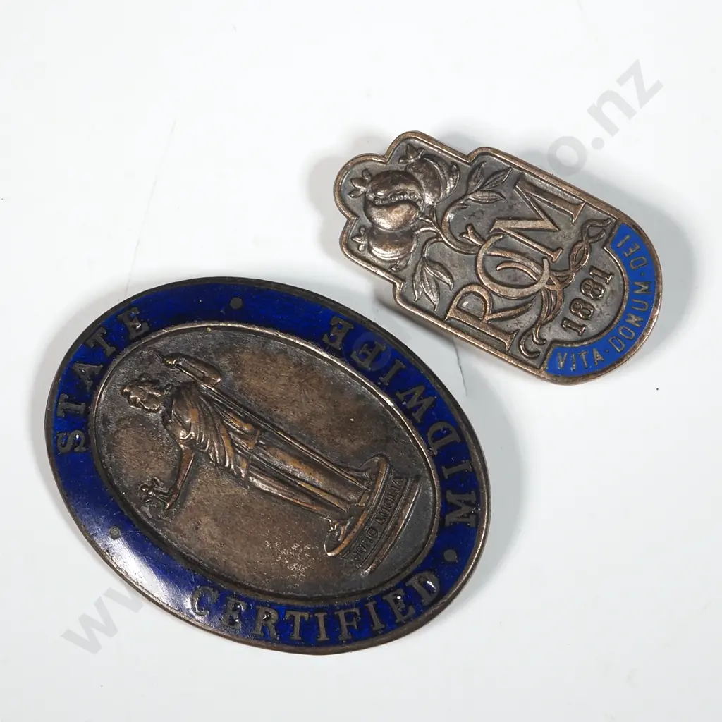 Royal College of Midwives, Post 1947 Badge & A State Midwife Certified Badge  Image 1++