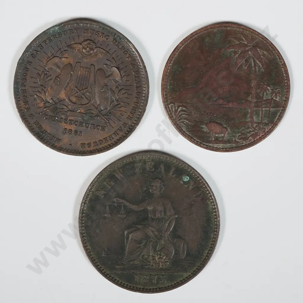 Three New Zealand Trading Tokens  Image 1++
