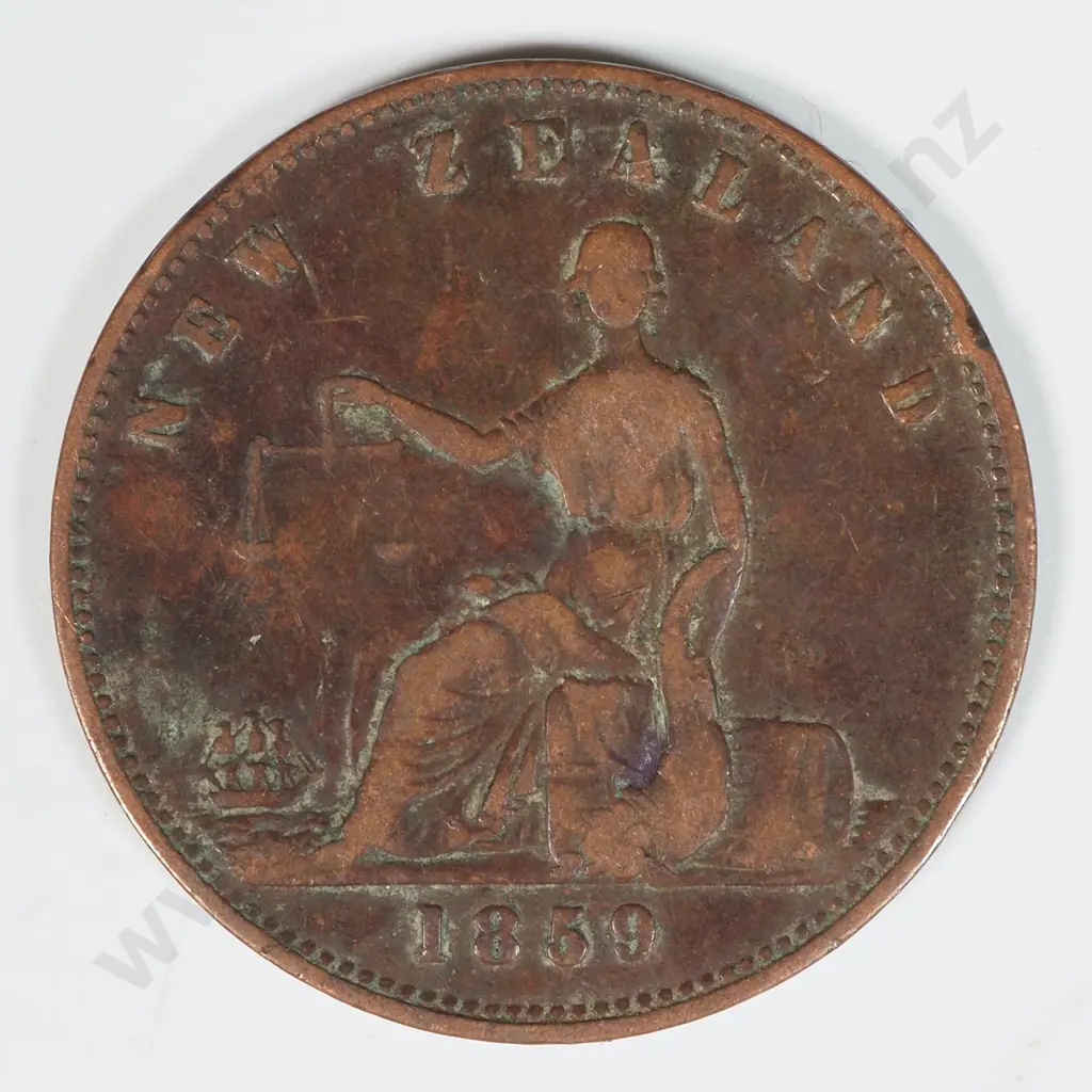 1859 H Ashton Auckland Half Penny Token  Image 1++