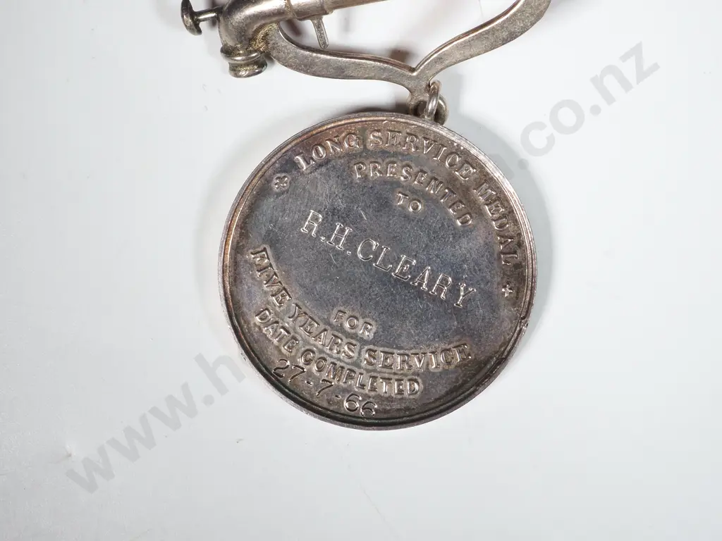 1966 UFBA Medal to R H Cleary - Auckland Fire Board - 44.25 Grams  Image 1++