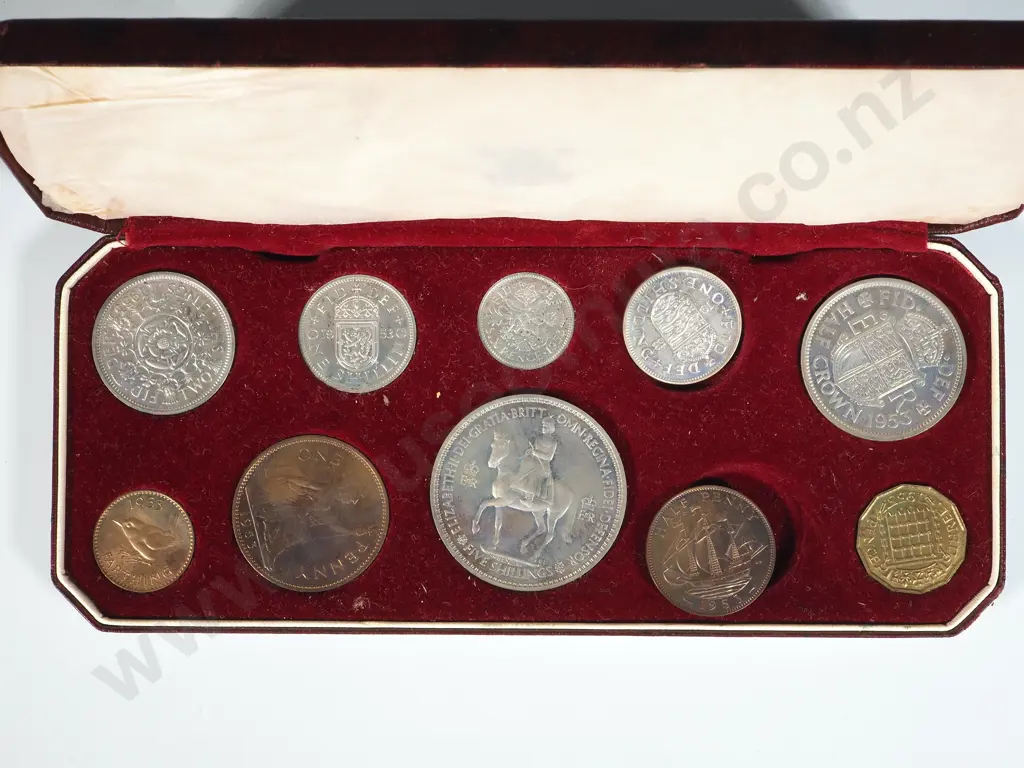 United Kingdom 1953 Proof Coin Set  Image 1++