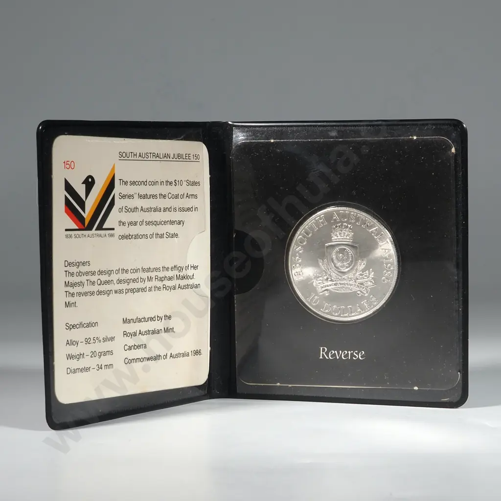 South Australia Jubilee $10 - 20 Gram Sterling Silver Coin  Image 1++