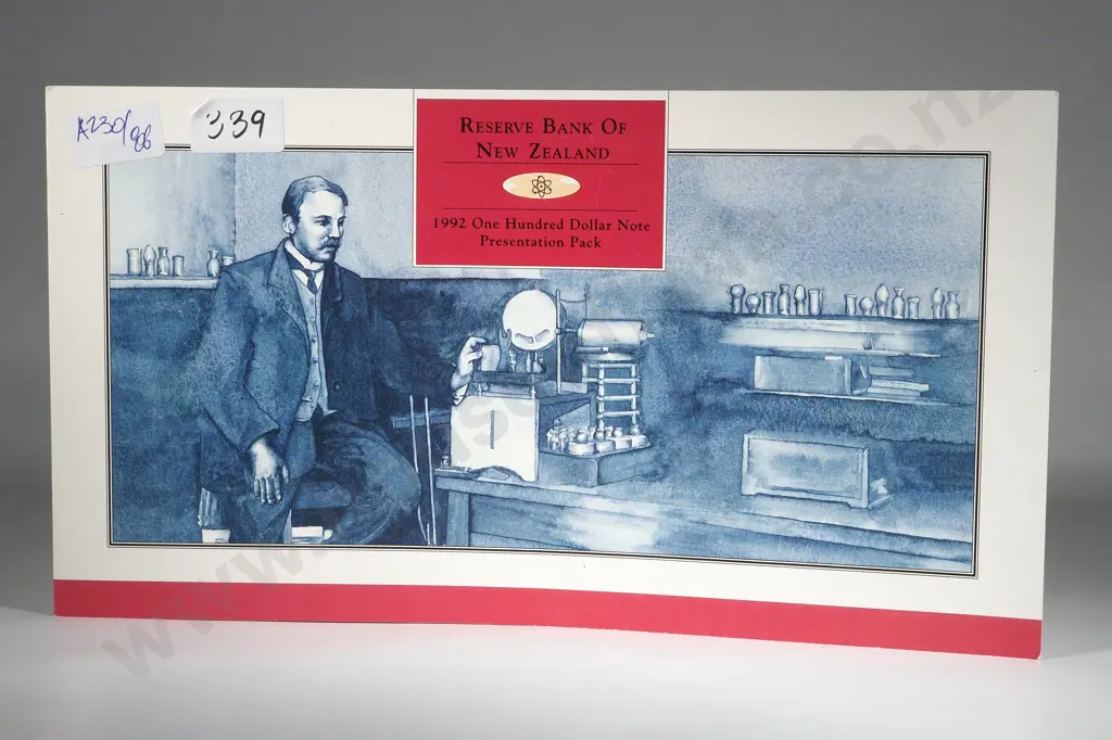 1992 Hundred Dollar Uncut Sheet of Four Presentation Pack  Image 1++