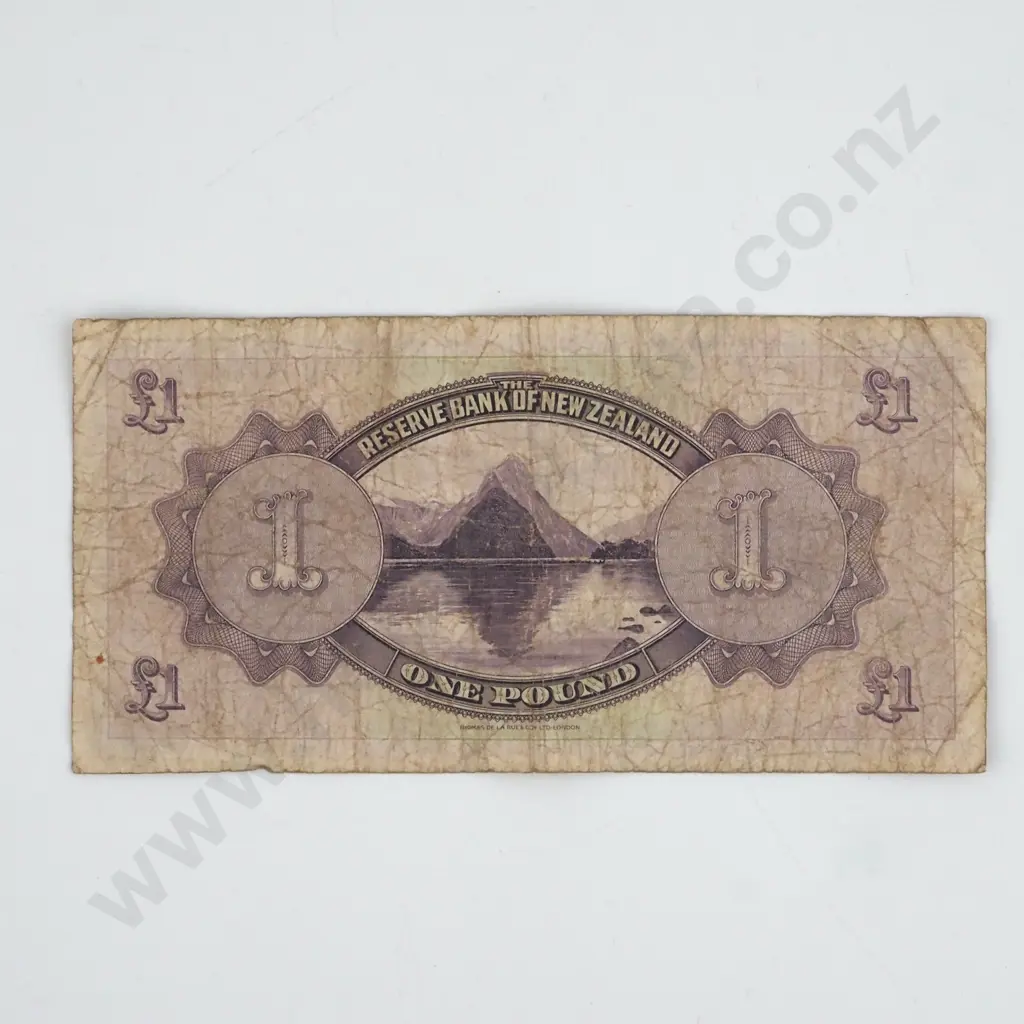 New Zealand Lefeaux One Pound Banknote  Image 1++