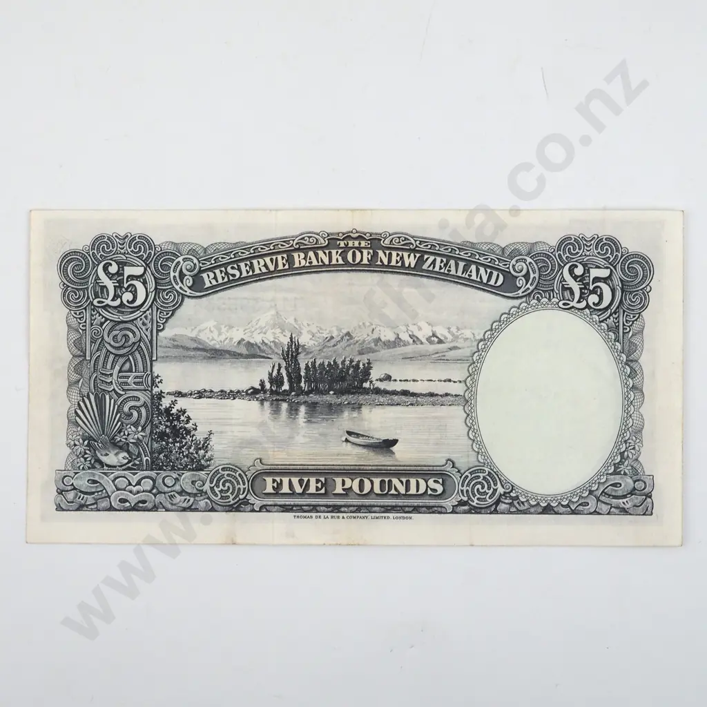 New Zealand Five Pound Fleming Banknote EF  Image 1++