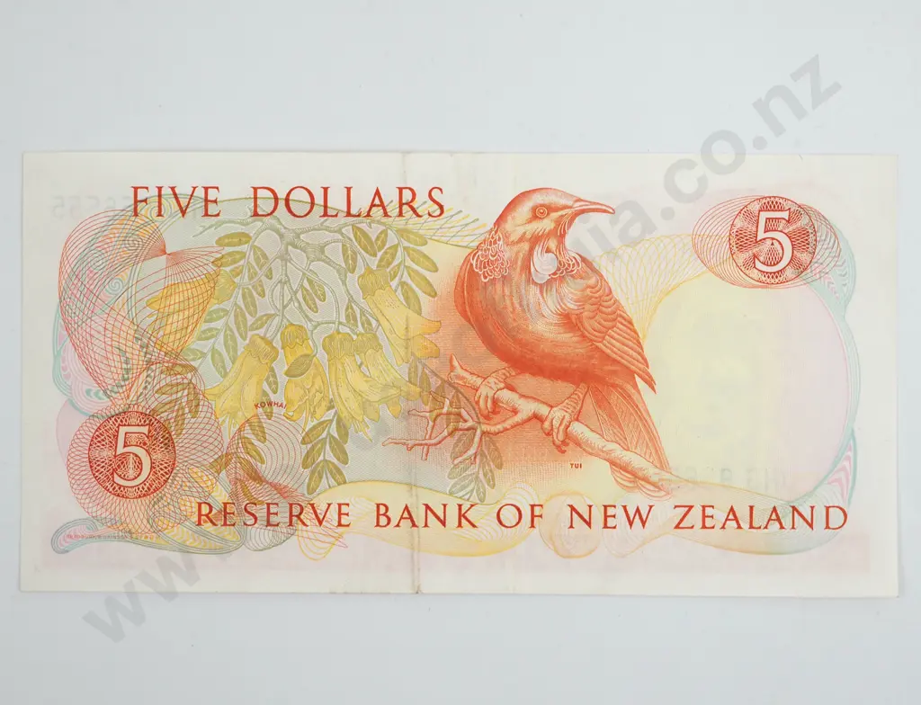 New Zealand Five Dollar Brash Banknote AUNC  Image 1++