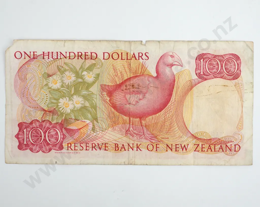 100 Dollar New Zealand Russell Banknote (First Prefix) Image 1++