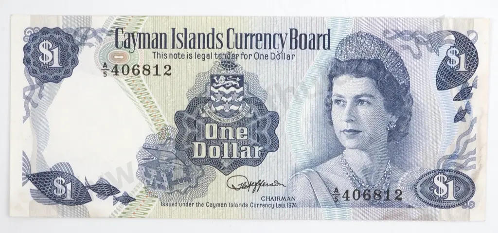Caymen Islands Currency Board One Dollar Banknote  Image 1++