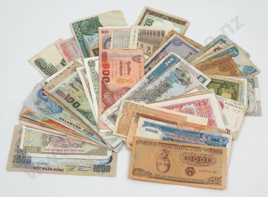 Approximately 40 Vintage World Banknotes  Image 1++