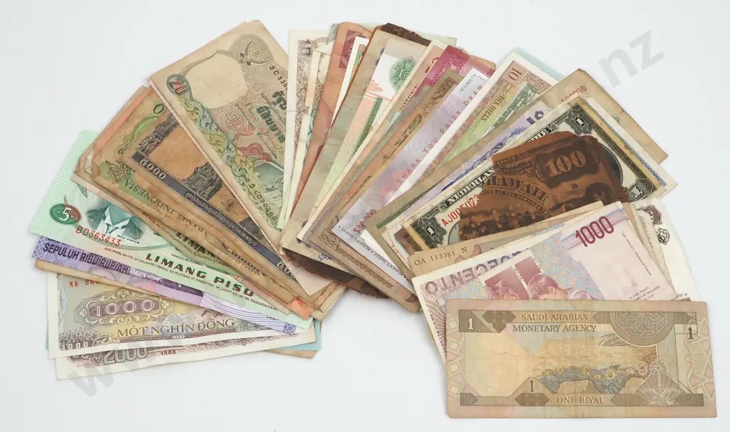 Approximately 40 Vintage World Banknotes  Image 1++