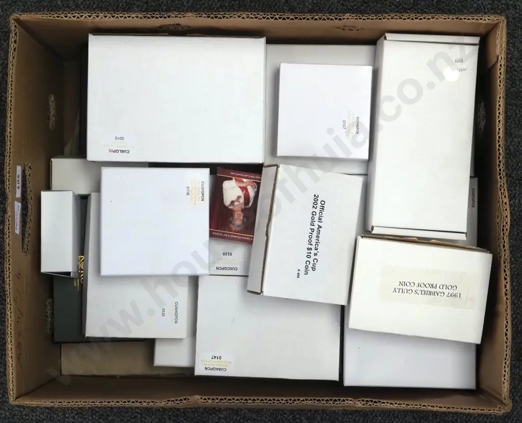 Assorted Lot of 17 New Zealand Gold Coin Proof Boxes w Certificates  Image 1++