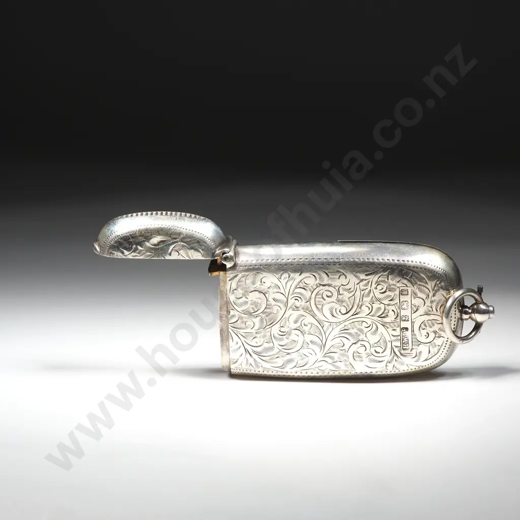 Ornate Sterling Silver Sovereign Case & Vesta - Sovereign Case Missing Spring  Image 1++