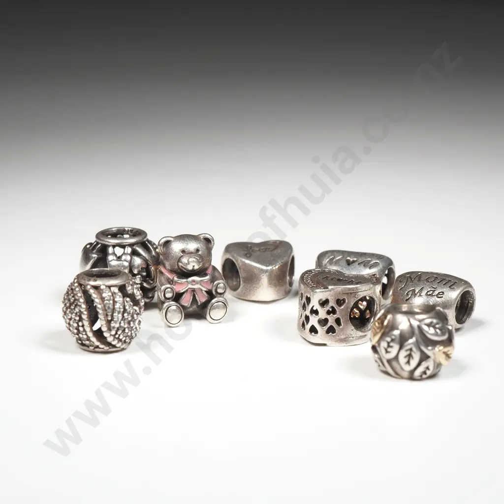 Assorted Pandora Sterling Silver Charms Image 1++