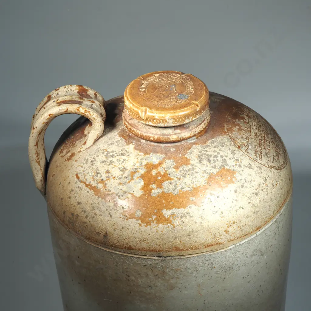 Antique Stoneware Demijohn Or Jug Manufactured By F.W Berk & Co. Ltd In London, England. Image 1++