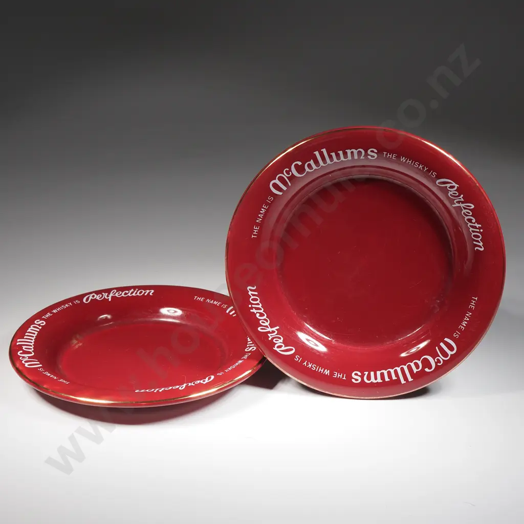 Pair Of McCallums Circular Advertising Whisky Ashtrays Image 1++