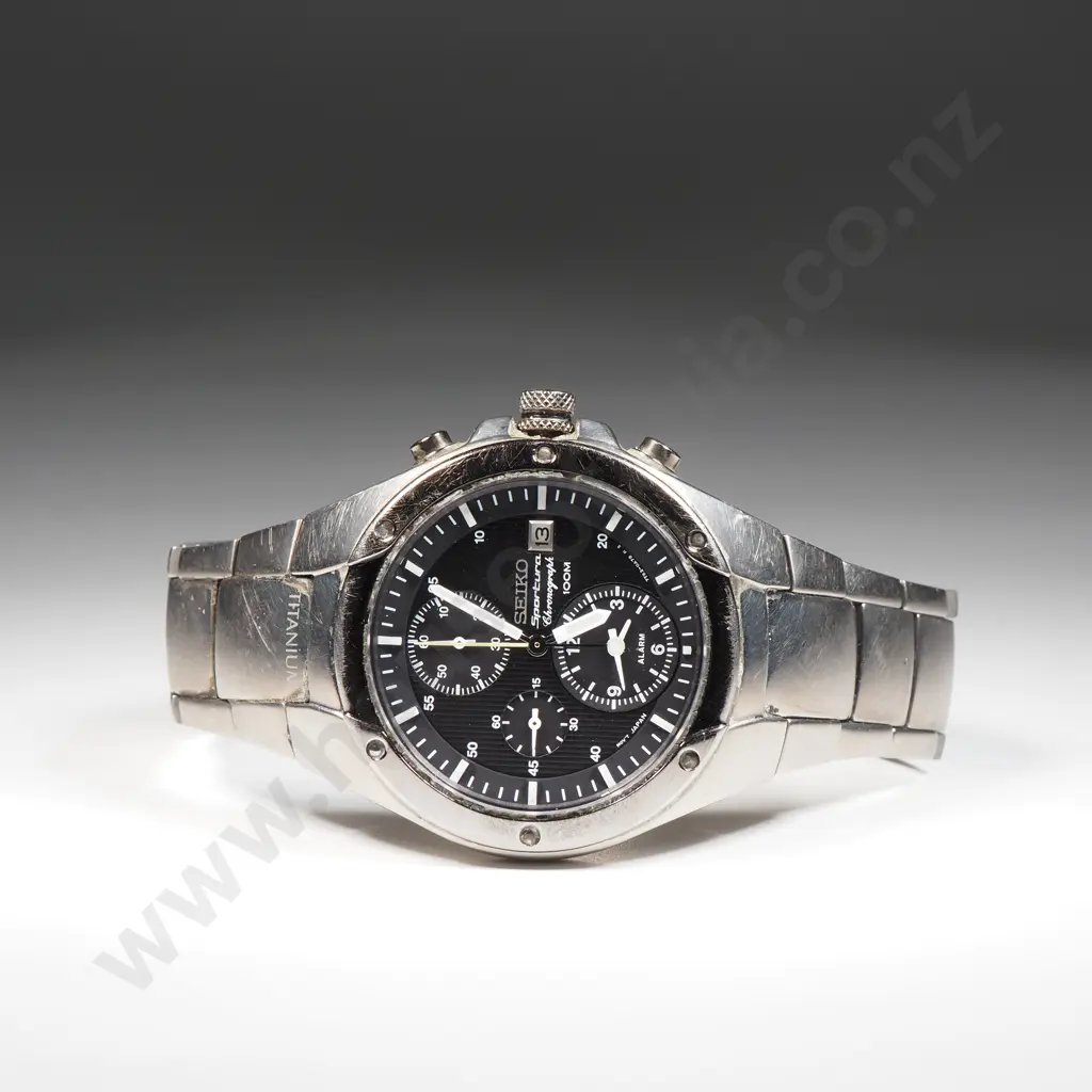 Seiko Sportura Chronograph 100m Mens Wristwatch Image 1++