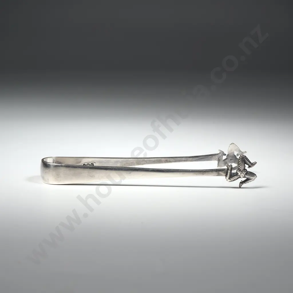 Isle Of Man Sterling Silver Tongs  Image 1++