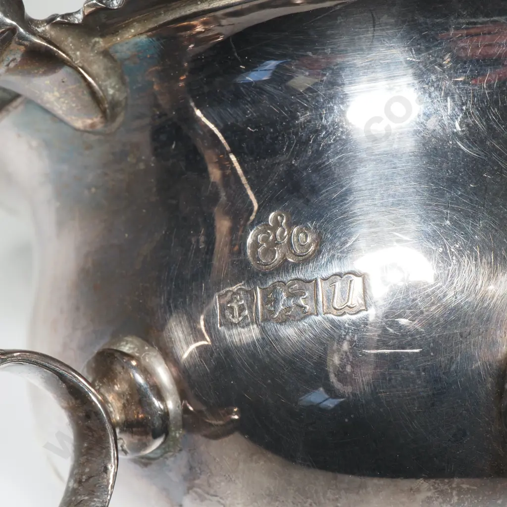 Sterling Silver Gravy Boat w Rope Edge . Elkington Birm 1969 Image 1++